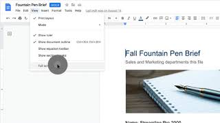 How to: Change your view in Google Docs