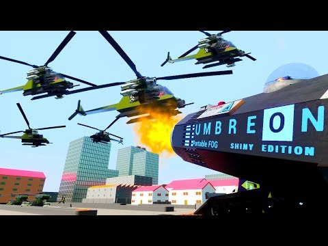 Huge Auto Cannon Destroys Helicopter Swarm - Brick Rigs Best Workshop Creations Lego Gameplay