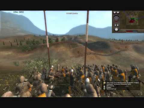 Medieval II Total War - English Vs Holy Roman Empire Canyon Battle