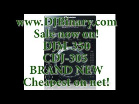 Pioneer CDJ-350 USB CD Turntabled + DJM-350 Mixer and HDJ-500-R Red Headphones Package