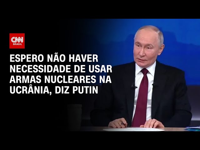 Putin diz que espera não precisar usar armas nucleares | CNN PRIME TIME