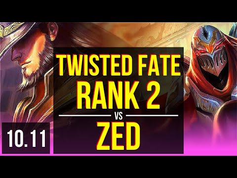 TWISTED FATE vs ZED (MID) | Rank 2, Rank 1 Twisted Fate, KDA 14/1/14 | EUW Challenger | v10.11