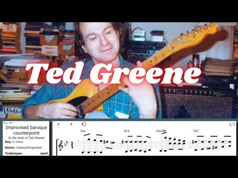 Ted Greene - KILLER phrase of Improvised baroque counterpoint