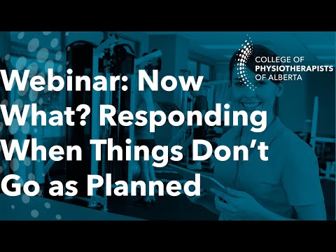 Webinar: Now What? Responding When Things Don’t Go as Planned
