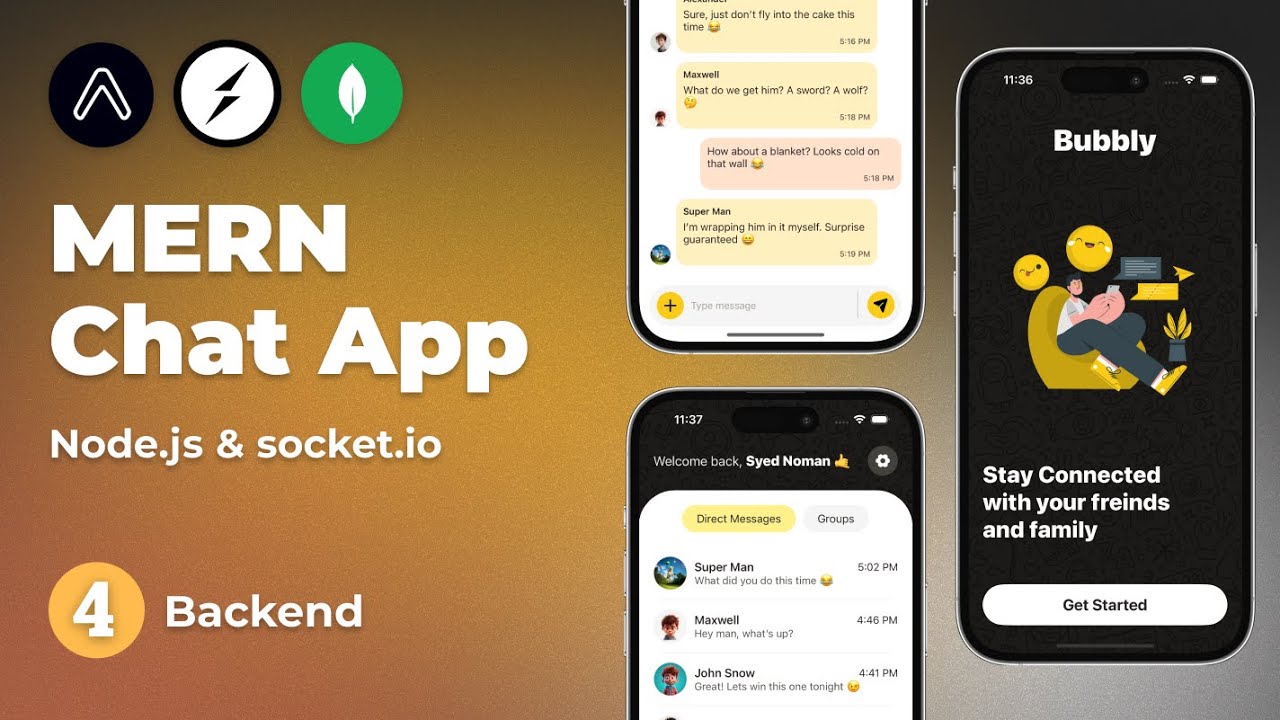 Build a Full Stack Chat App using Socket.io & Expo Router #4 - Setup Backend