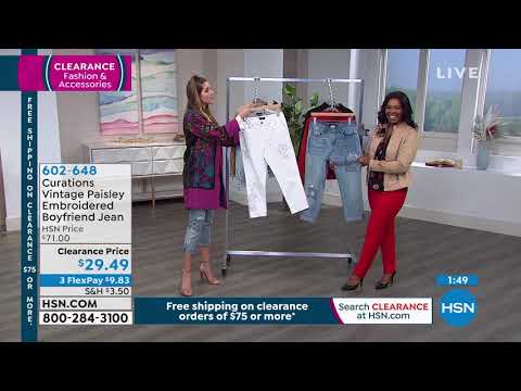 Curations Vintage Paisley Embroidered Boyfriend Jean