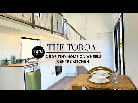 Ruru Tiny Homes: The Toroa - double storey two bedroom tiny home on wheels - Centre Kitchen
