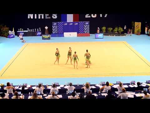 GR Ensemble DN2 Solliès, Chloé Simo, Ilona Auvaro. 4ème de france 2017 Nimes