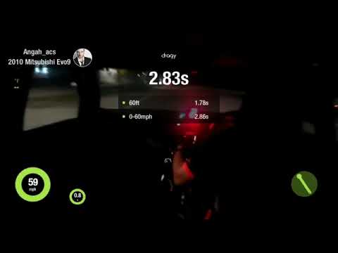 Street evo9 xshift sequential incar footage run 9.7sec on street road