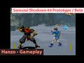 Samurai Shodown 64 Hanzo Hattori Hyper Neo Geo 64 Beta Gameplay