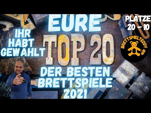 Die besten Brettspiele 2021 - Eure Top 20 - Plätze 20 -10 - Brettspiel Teddy - Board Games 🐻