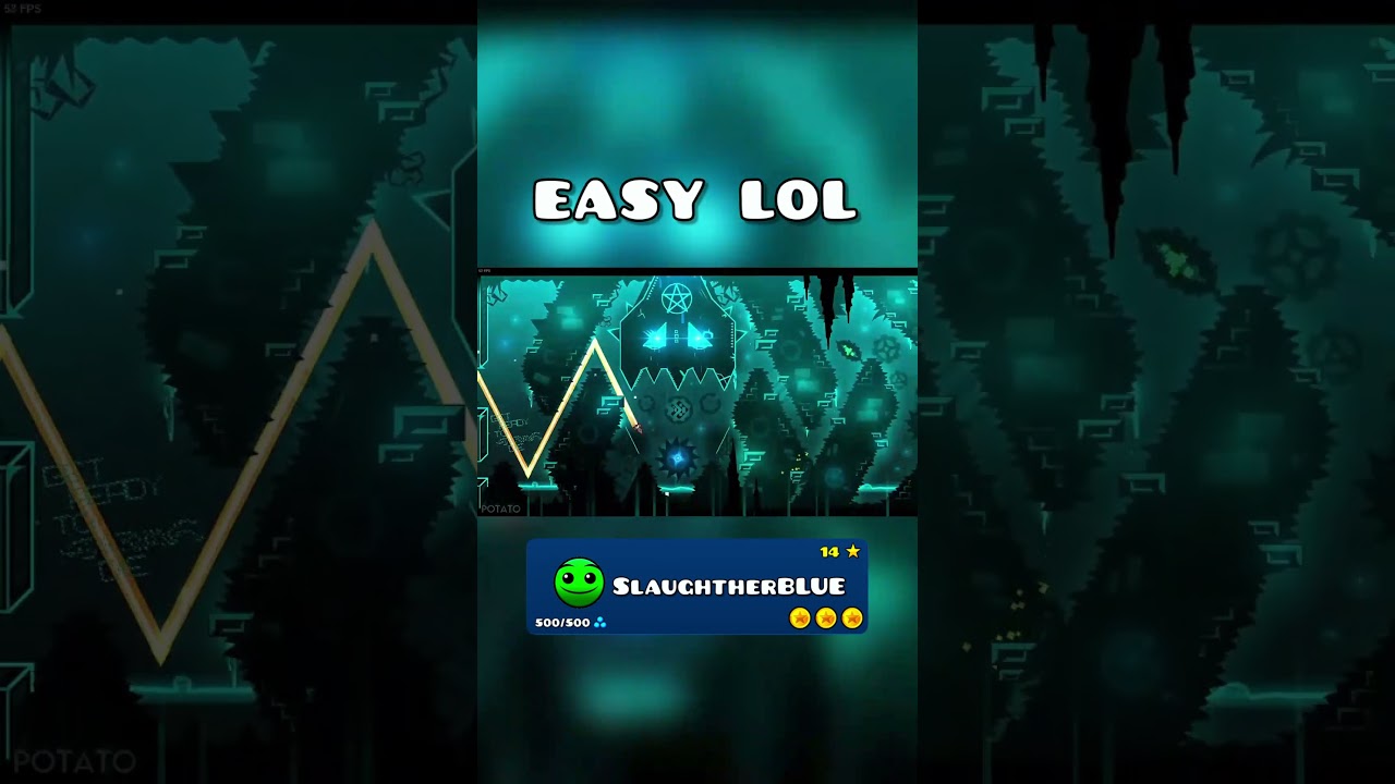 Slaughterhouse for NOOBS 😂😂 #shorts #deluxe12 #geometrydash