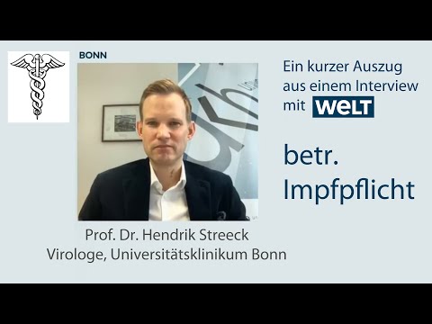 Prof. Dr. Hendrik Streeck über die Impfpflicht im WELT Interview