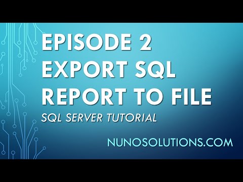 SQL Reporting Services - Export to File