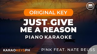 Download lagu Just Give Me A Reason - P!nk feat. Nate Reuss (Piano Karaoke) mp3 Download lagu Just Give Me A Reason - P!nk feat. Nate Reuss (Piano Karaoke) mp3