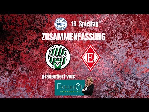 Spielzusammenfassung SG Union Sanderdorf - FC Einheit Wernigerode 1:1 (0:1) // NOFV Oberliga-Süd