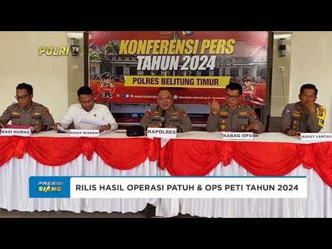 POLRES BELITUNG TIMUR RILIS HASIL OPERASI PATUH &amp; OPERASI PETI