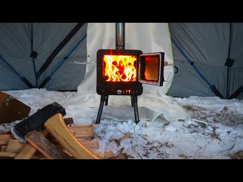 Otter HOT Tent Conversion -45 TEMP Amazing Fire Stove! DEERFAMY