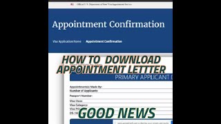 how to download visa appointment letter from new cgi portal