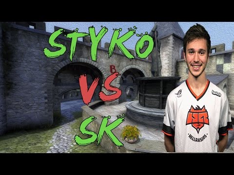 CSGO: POV HellRaisers STYKO vs SK Gaming (27/15) cobblestone @ ECS Season 1 Qualifier