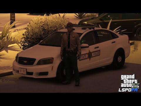 GTAV-LSPDFR Day-346 Illinois State Police, I "barrow" a city squad car lol,  Road to 10K!