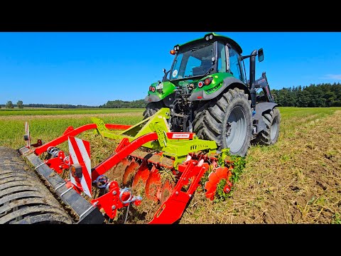 DEUTZ Agrotron mit RYWAL Hard-Series Scheibenegge im Stoppelacker 2024