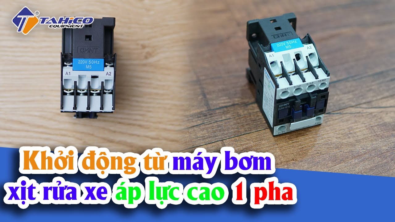 Khởi động từ máy bơm xịt rửa xe áp lực cao 1 pha 19