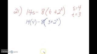 Evaluating Expressions Practice Test