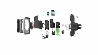 Držiak s Qi dobíjaním, motoricky ovládaný s chladením, 2 typy uchytenia v cene