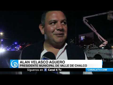 Video: Refuerzan iluminación en Valle de Chalco con cambio de luminarias