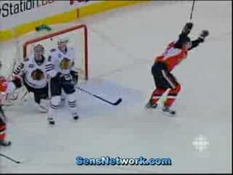 Heatley goal 1 vs Hawks - Dec 22