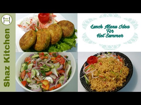 Lunch Menu Idea For Hot Summer|Pakistani Lunch Idea|Easy Summer Lunch Recipe(In Urdu)By Shaz Kitchen