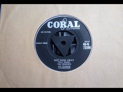 Rocker - BUDDY HOLLY & THE CRICKETS - Not Fade Away - CORAL Q 72298 UK 1958 Minimalist Dancer