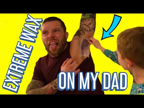 I WAX My Dad’s Body hair (EXTREME PAIN & FUNNY Reaction!!) Waxing gone WRONG