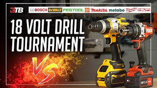 18V DRILL Tournament, We find the BEST: MAKITA DHP486 vs BOSCH GSB 18V-150, DEWALT DCD999, HILTI &Co
