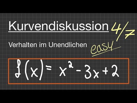 Verhalten im Unendlichen | Einfaches Beispiel | Kurvendiskussion 4/7
