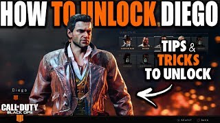 HOW TO UNLOCK DIEGO IN BLACK OPS 4 BLACKOUT | How to Unlock Zombie Characters in Call of Duty BO4