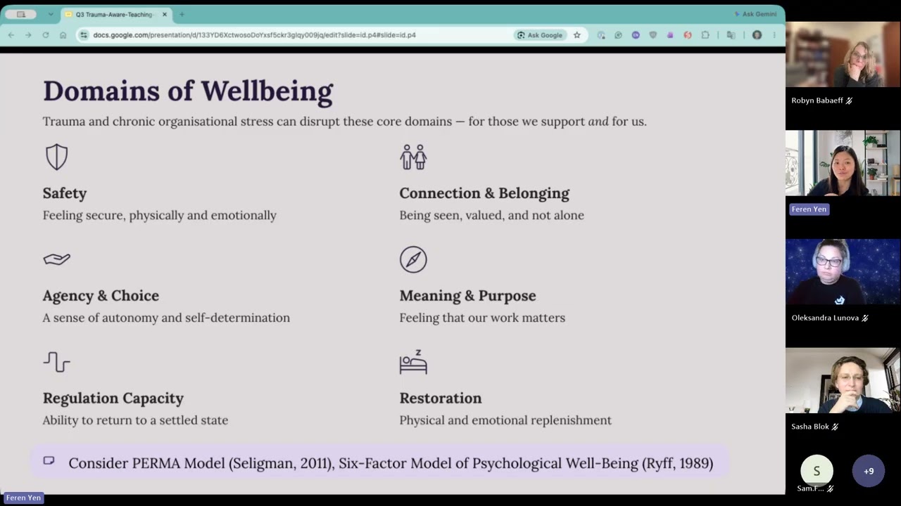 Trauma aware teaching and research CoP Q3 2026_Feren Yen_Restorative self-care