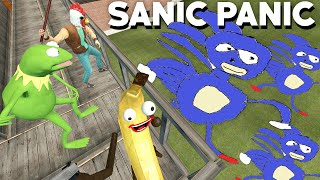 WE BUILD TO SURVIVE SANIC (Garry&#39;s Mod Gameplay) Nextbot Attack