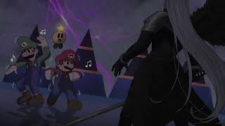 Cover art for Long Sword alert!  (Sephiroth vs the Mario brother)