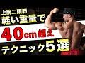 【筋肥大】たった2種目!軽い重量で40cm超えの上腕を作る筋トレ「テクニック5選」