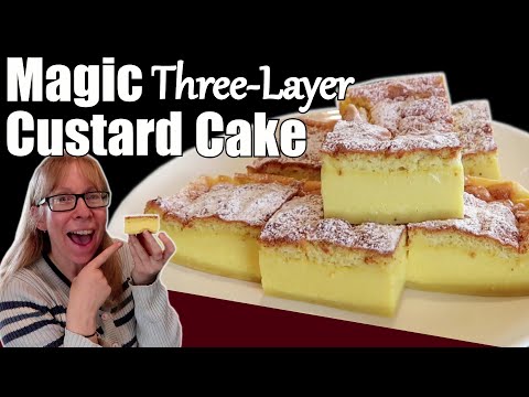 Magic 3 Layer Custard Cake / Impossible Pie Recipe / 10,000 Subscriber Special !