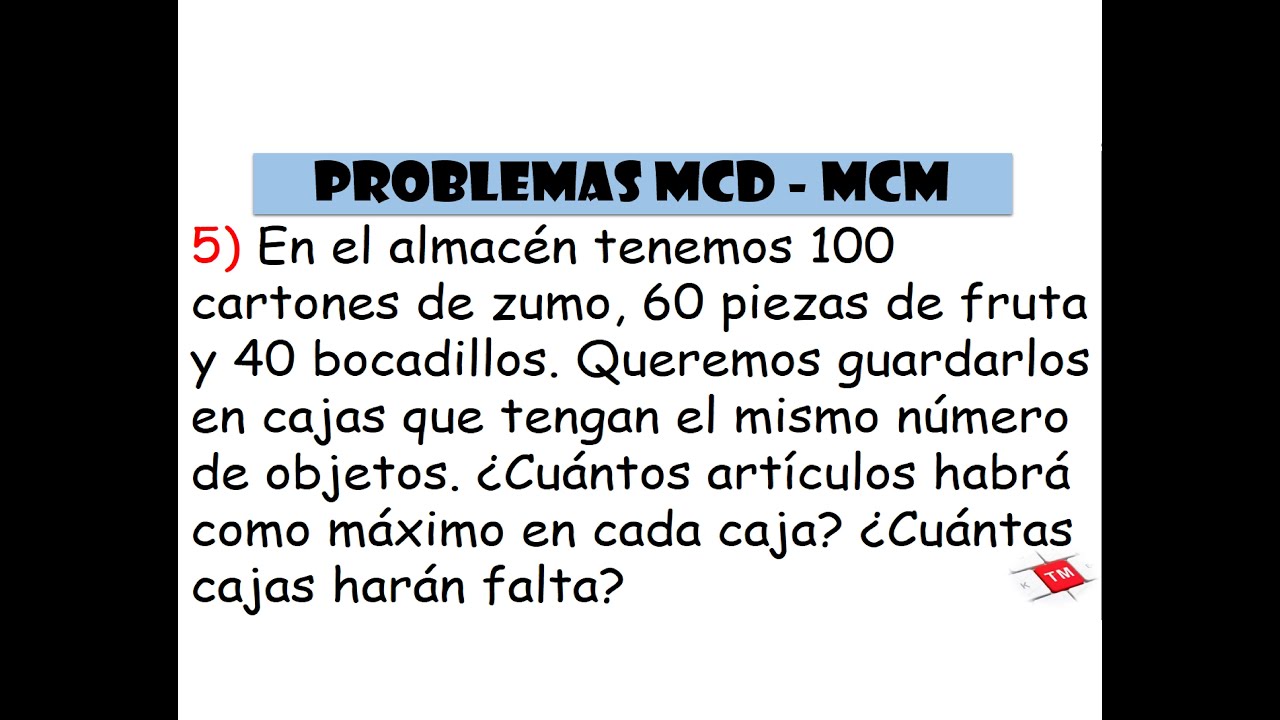 problema 5 MCM MCD