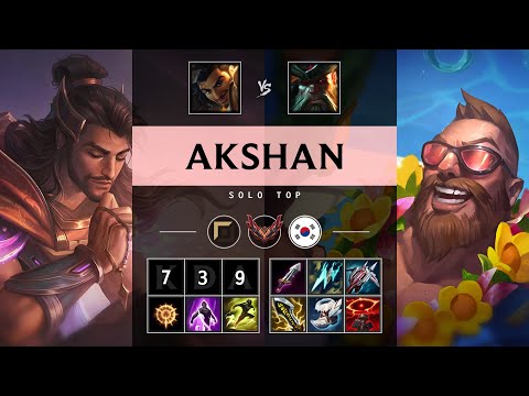 Akshan Top vs Gangplank - KR Grandmaster Patch 25.09