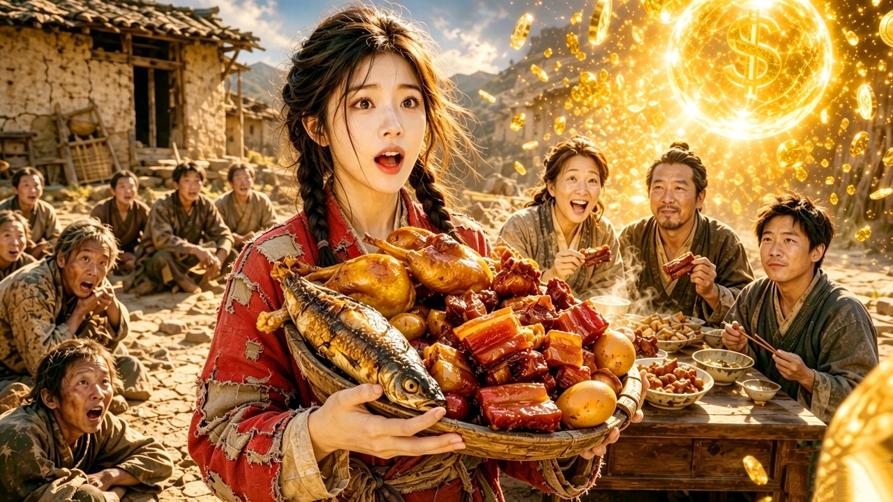被糟老頭退婚的女孩意外覺醒神祕系統，饑荒年雞鴨魚肉堆滿飯桌，日賺百萬成為當地首富，全村都搶著討好她！#短劇 #movie #逆袭