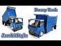 MEMBUAT MINIATUR DUMP TRUK JAMBI STYLE EMBOIS DARI KARDUS BEKAS