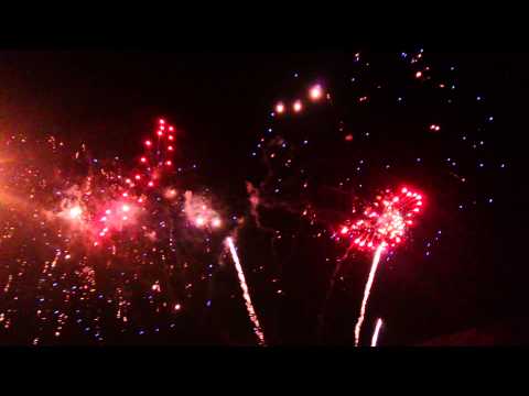Neujahrsfeuerwerk in Ludwigsfelde 04.01.2014