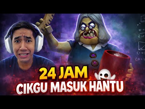 24 JAM CIKGU MASUK HANTU BULAN PUASA 😱 MEGA SCHOOL ESCAPE OBBY 😂