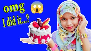 I made Diy Cake from plastic Box 😱 5 minutes Craft idea's! waste material Craft #diy #youtube #art