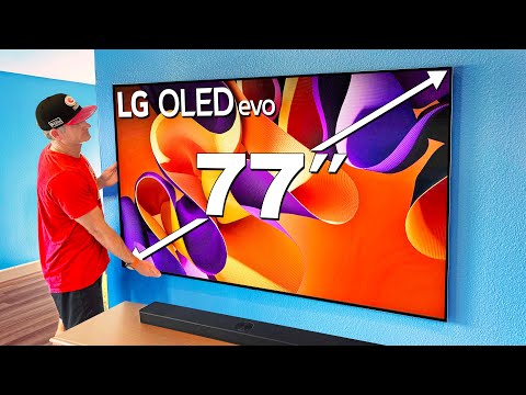 Huge 77" OLED TV installed Cleanly w/ Power Box